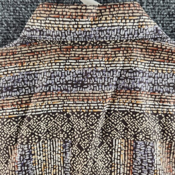 Tori Richard USA Made Medium Short Sleeve Geometric Colorful Hawaii Cotton Point - Picture 16 of 16